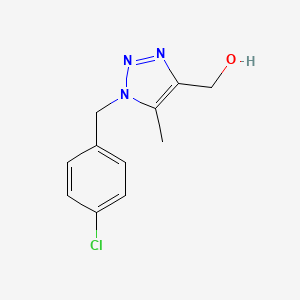 molecular formula C11H12ClN3O B13287389 {1-[(4-chlorophenyl)methyl]-5-methyl-1H-1,2,3-triazol-4-yl}methanol 