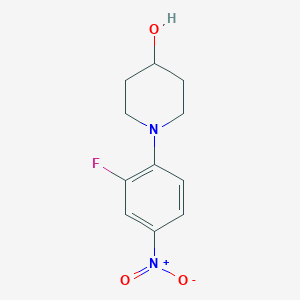 molecular formula C11H13FN2O3 B1328740 1-(2-Fluoro-4-nitrophenyl)piperidin-4-ol CAS No. 873537-50-9