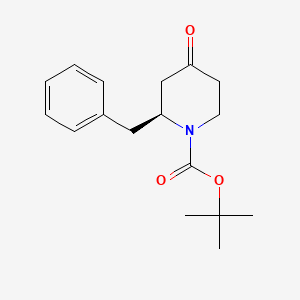 molecular formula C17H23NO3 B1328743 tert-Butyl (2S)-2-benzyl-4-oxopiperidine-1-carboxylate CAS No. 1212330-54-5