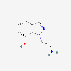 molecular formula C9H11N3O B13287434 1-(2-Aminoethyl)-1H-indazol-7-ol 