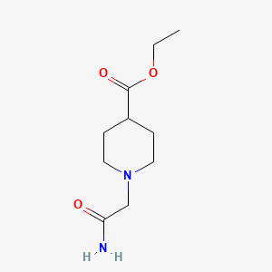 molecular formula C10H18N2O3 B1328744 Ethyl 1-(carbamoylmethyl)piperidine-4-carboxylate CAS No. 40479-23-0