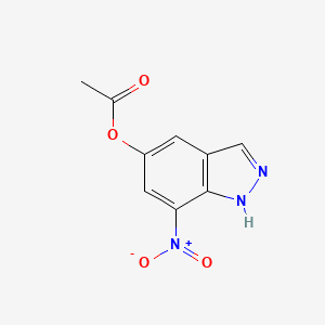 7-nitro-1H-indazol-5-yl acetate