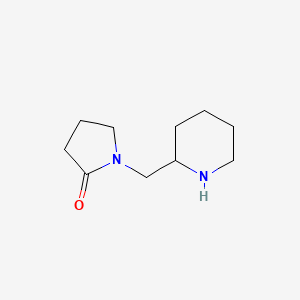 molecular formula C10H18N2O B13287635 1-(Piperidin-2-ylmethyl)pyrrolidin-2-one 