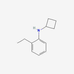 molecular formula C12H17N B13287793 N-cyclobutyl-2-ethylaniline 
