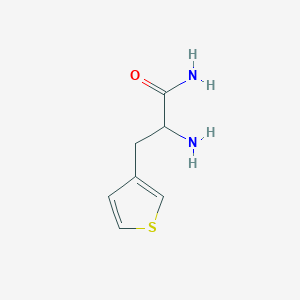 molecular formula C7H10N2OS B13287984 2-Amino-3-(thiophen-3-yl)propanamide 