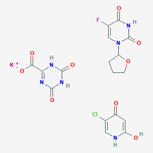 molecular formula C17H15ClFKN6O9 B132880 Tegafur-gimeracil-oteracil potassium CAS No. 150863-82-4