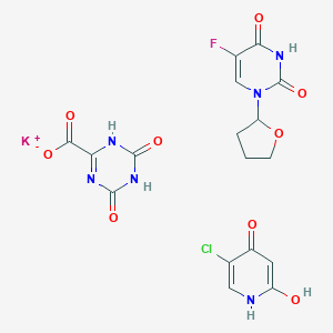 molecular formula C17H15ClFKN6O9 B132880 S 1 (combination) CAS No. 150863-82-4