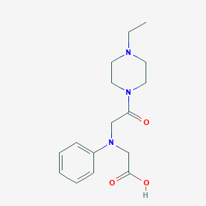 molecular formula C16H23N3O3 B1328800 [[2-(4-Ethylpiperazin-1-yl)-2-oxoethyl](phenyl)-amino]acetic acid CAS No. 1142205-98-8