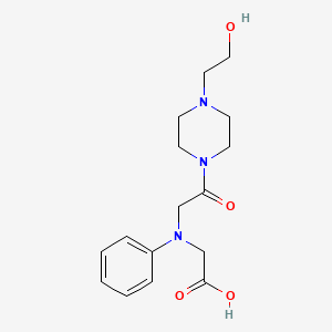 molecular formula C16H23N3O4 B1328806 [{2-[4-(2-Hydroxyethyl)piperazin-1-yl]-2-oxoethyl}(phenyl)amino]acetic acid CAS No. 1142211-58-2