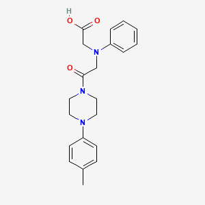 molecular formula C21H25N3O3 B1328808 [{2-[4-(4-Methylphenyl)piperazin-1-yl]-2-oxoethyl}(phenyl)amino]acetic acid CAS No. 1142211-65-1