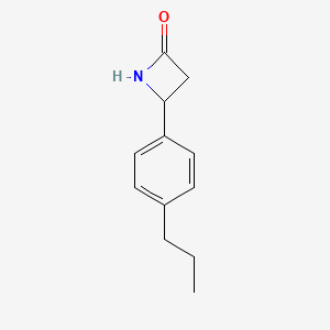 molecular formula C12H15NO B13288154 4-(4-Propylphenyl)azetidin-2-one 
