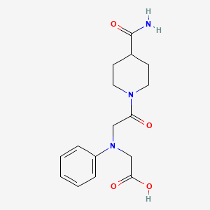 molecular formula C16H21N3O4 B1328818 [{2-[4-(Aminocarbonyl)piperidin-1-yl]-2-oxoethyl}(phenyl)amino]acetic acid CAS No. 1142211-91-3