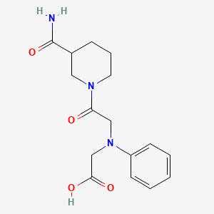 molecular formula C16H21N3O4 B1328819 [{2-[3-(Aminocarbonyl)piperidin-1-yl]-2-oxoethyl}(phenyl)amino]acetic acid CAS No. 1142211-92-4