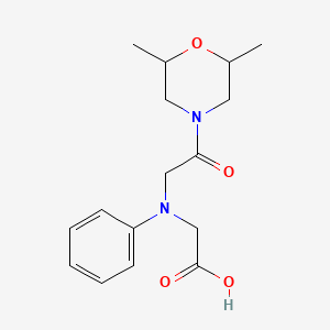 [[2-(2,6-Dimethylmorpholin-4-yl)-2-oxoethyl]-(phenyl)amino]acetic acid