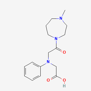 molecular formula C16H23N3O3 B1328825 [[2-(4-Methyl-1,4-diazepan-1-yl)-2-oxoethyl]-(phenyl)amino]acetic acid CAS No. 1142212-05-2