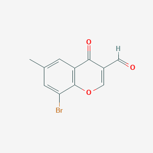 molecular formula C11H7BrO3 B1328826 8-bromo-6-methyl-4-oxo-4H-chromene-3-carbaldehyde CAS No. 879559-55-4