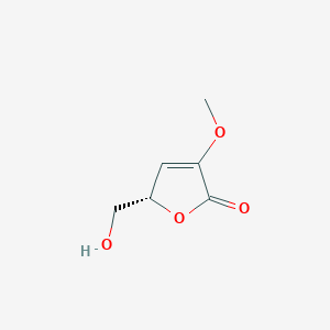 molecular formula C6H8O4 B132887 (2S)-2-(Hydroxymethyl)-4-methoxy-2H-furan-5-one CAS No. 152711-13-2