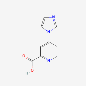 molecular formula C9H7N3O2 B1328872 4-(1H-Imidazol-1-yl)pyridine-2-carboxylic acid CAS No. 914637-20-0
