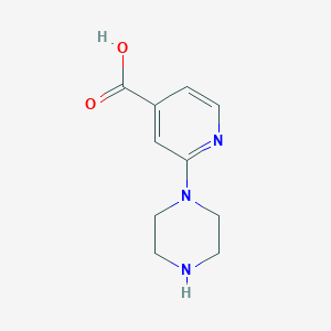 molecular formula C10H13N3O2 B1328876 2-(Piperazin-1-yl)isonicotinic acid CAS No. 914637-26-6