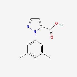 molecular formula C12H12N2O2 B13288840 1-(3,5-Dimethylphenyl)-1H-pyrazole-5-carboxylic acid 