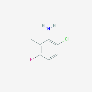 molecular formula C7H7ClFN B13289066 6-Chloro-3-fluoro-2-methylaniline 