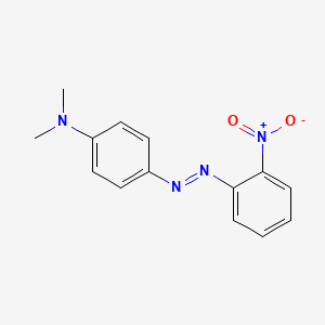 molecular formula C14H14N4O2 B1328914 N,N-Dimethyl-p-((o-nitrophenyl)azo)aniline CAS No. 3010-38-6