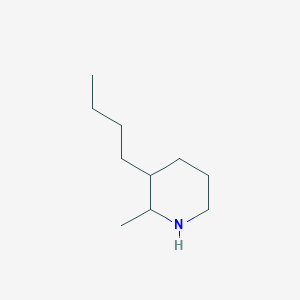 molecular formula C10H21N B13289210 3-Butyl-2-methylpiperidine 