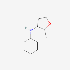 molecular formula C11H21NO B13289250 N-cyclohexyl-2-methyloxolan-3-amine 