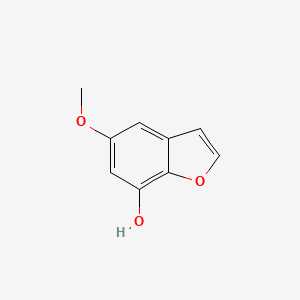 molecular formula C9H8O3 B13289371 5-Methoxy-1-benzofuran-7-ol 