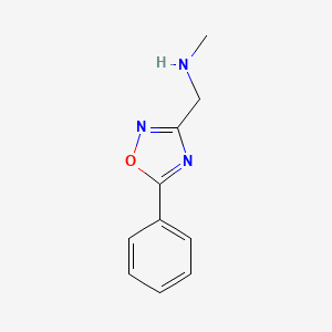 molecular formula C10H11N3O B1328939 N-Methyl-N-[(5-phenyl-1,2,4-oxadiazol-3-YL)-methyl]amine CAS No. 1119452-58-2