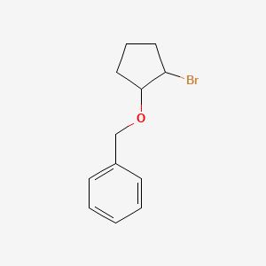 molecular formula C12H15BrO B13289427 ([(2-Bromocyclopentyl)oxy]methyl)benzene CAS No. 90054-72-1