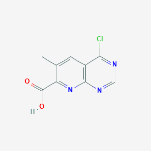 molecular formula C9H6ClN3O2 B13289511 4-Chloro-6-methylpyrido[2,3-d]pyrimidine-7-carboxylic acid 