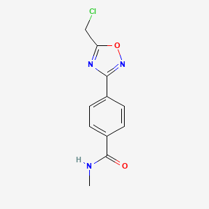 molecular formula C11H10ClN3O2 B1328954 4-[5-(chloromethyl)-1,2,4-oxadiazol-3-yl]-N-methylbenzamide CAS No. 1119452-69-5