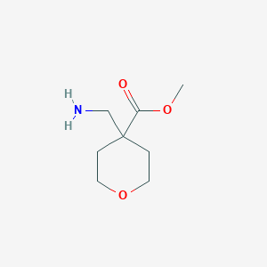 molecular formula C8H15NO3 B1328960 Methyl 4-(aminomethyl)tetrahydro-2H-pyran-4-carboxylate CAS No. 793658-98-7
