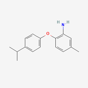 molecular formula C16H19NO B1328985 2-(4-Isopropylphenoxy)-5-methylaniline CAS No. 946715-98-6