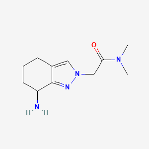 molecular formula C11H18N4O B13289956 2-(7-Amino-4,5,6,7-tetrahydro-2H-indazol-2-yl)-N,N-dimethylacetamide 