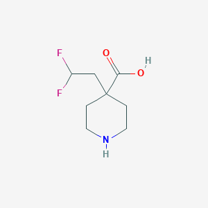 molecular formula C8H13F2NO2 B13290047 4-(2,2-Difluoroethyl)piperidine-4-carboxylic acid 