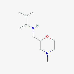 molecular formula C11H24N2O B13290137 (3-Methylbutan-2-yl)[(4-methylmorpholin-2-yl)methyl]amine 