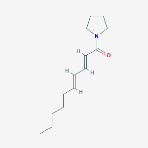 molecular formula C14H23NO B132902 (2E,4E)-1-(Pyrrolidin-1-yl)deca-2,4-dien-1-one CAS No. 78910-33-5