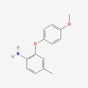 molecular formula C14H15NO2 B1329021 2-(4-Methoxyphenoxy)-4-methylaniline CAS No. 946716-51-4