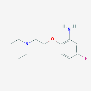 molecular formula C12H19FN2O B1329034 N-[2-(2-Amino-4-fluorophenoxy)ethyl]-N,N-diethylamine CAS No. 946716-69-4