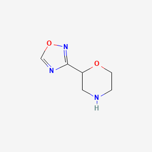 molecular formula C6H9N3O2 B13290456 2-(1,2,4-Oxadiazol-3-yl)morpholine 
