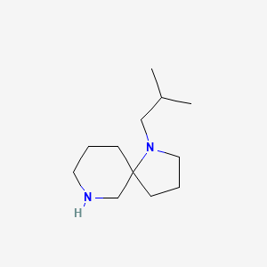 molecular formula C12H24N2 B13290538 1-(2-Methylpropyl)-1,7-diazaspiro[4.5]decane 