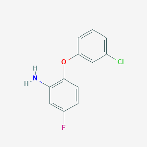 molecular formula C12H9ClFNO B1329054 2-(3-Chlorophenoxy)-5-fluoroaniline CAS No. 946716-93-4