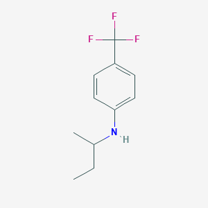 molecular formula C11H14F3N B13290546 N-(Butan-2-yl)-4-(trifluoromethyl)aniline 