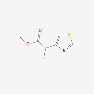 molecular formula C7H9NO2S B13290671 Methyl 2-(1,3-thiazol-4-yl)propanoate 