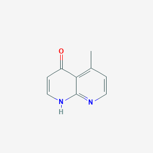 molecular formula C9H8N2O B13290725 5-Methyl-1,8-naphthyridin-4-ol 
