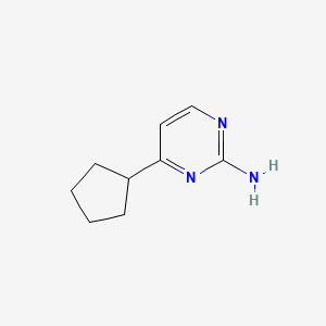 molecular formula C9H13N3 B13290738 4-Cyclopentylpyrimidin-2-amine 