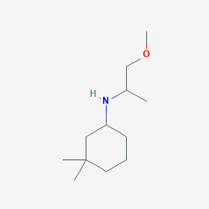 molecular formula C12H25NO B13290744 N-(1-methoxypropan-2-yl)-3,3-dimethylcyclohexan-1-amine 