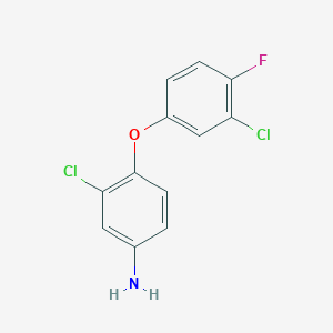 molecular formula C12H8Cl2FNO B1329082 3-Chloro-4-(3-chloro-4-fluorophenoxy)aniline CAS No. 946697-16-1